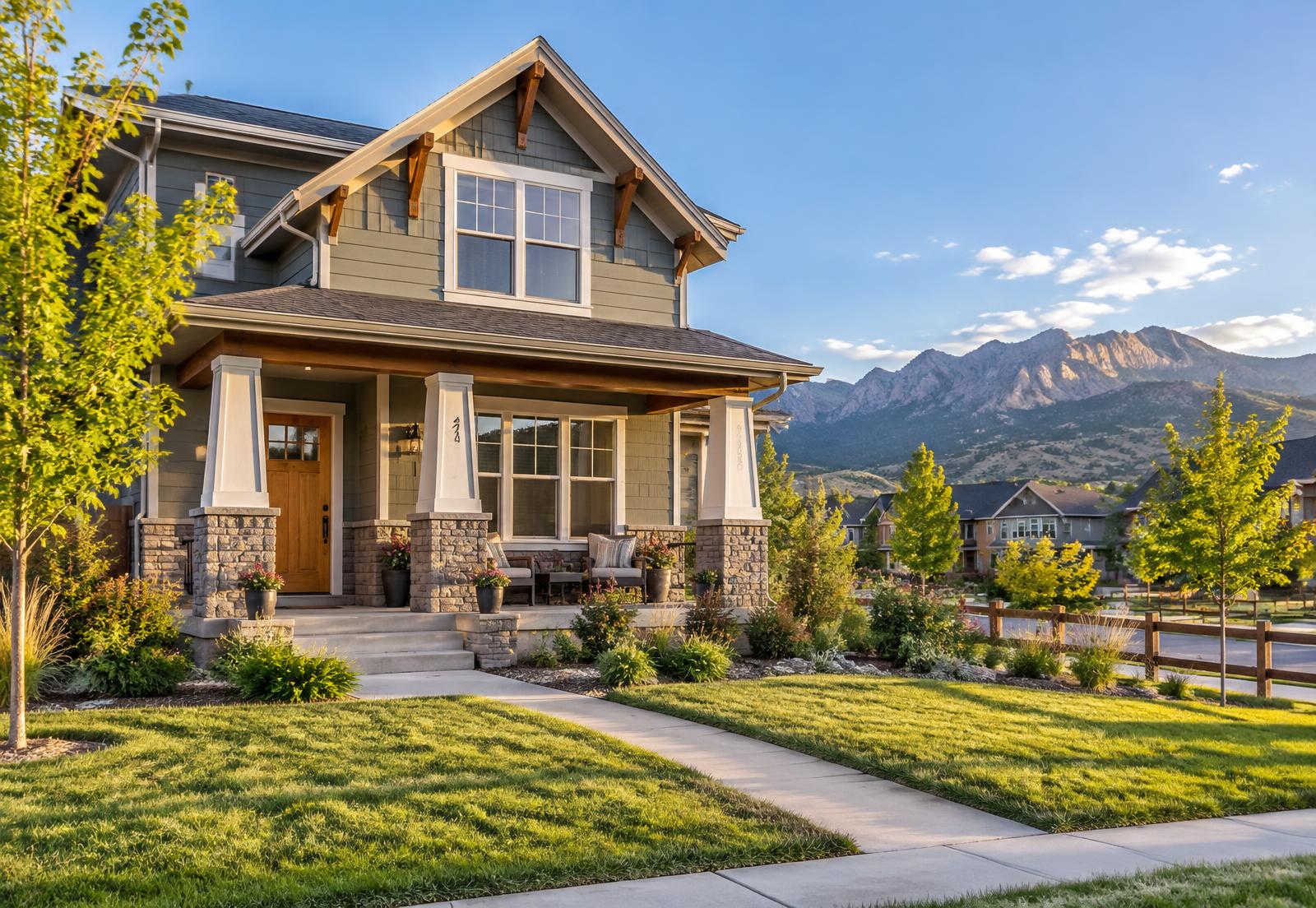 Northern Colorado home with foothills